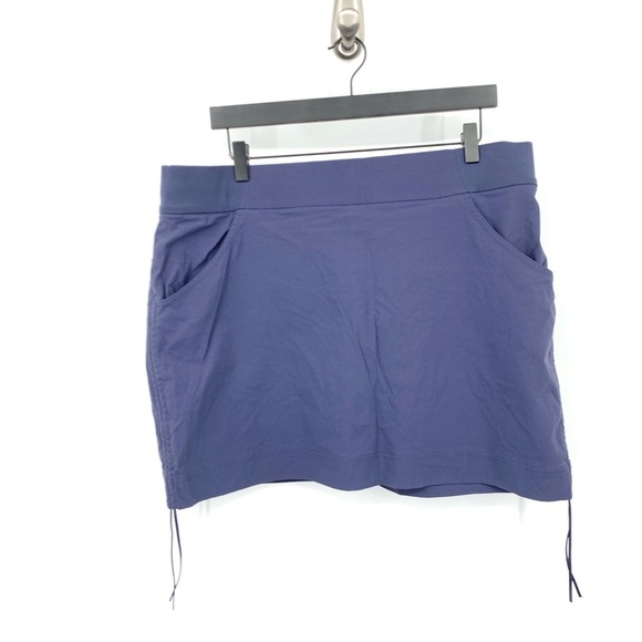 Columbia Women Size XL Skort Mini Skirt Shorts Liner Blue Pull On Quick Dry Hike - Picture 1 of 7